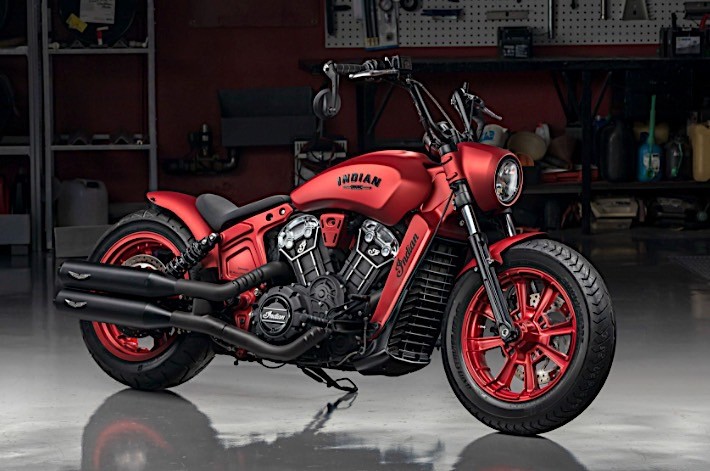 Indian Scout Bobber Vulcano Looks Like Red Hot Lava, Moving on