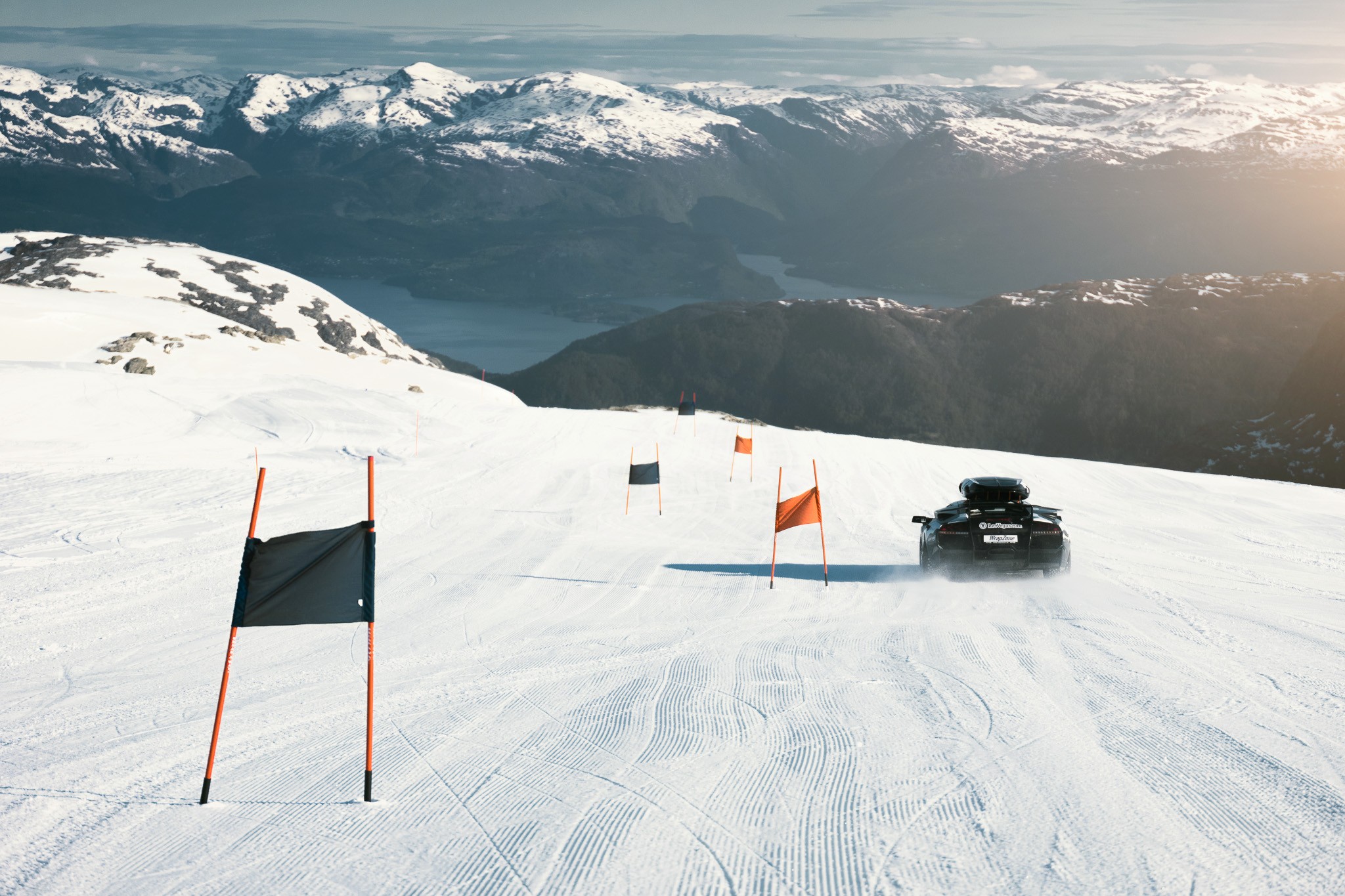 Jon Olsson Drives a Lamborghini Murcielago on a Glacier ...