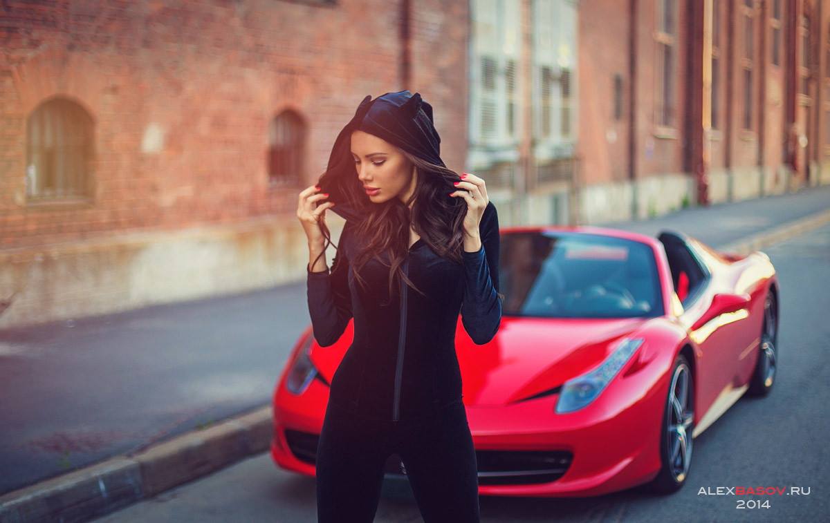 Julia Adasheva Is a Russian Brunette with a Ferrari 458 Spider ...
