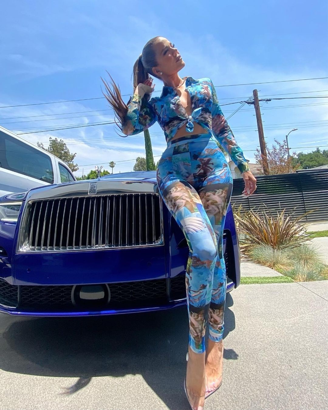 Kylie Jenner's Adidas Outfit Matches Her Rolls Royce & Khloe Loves