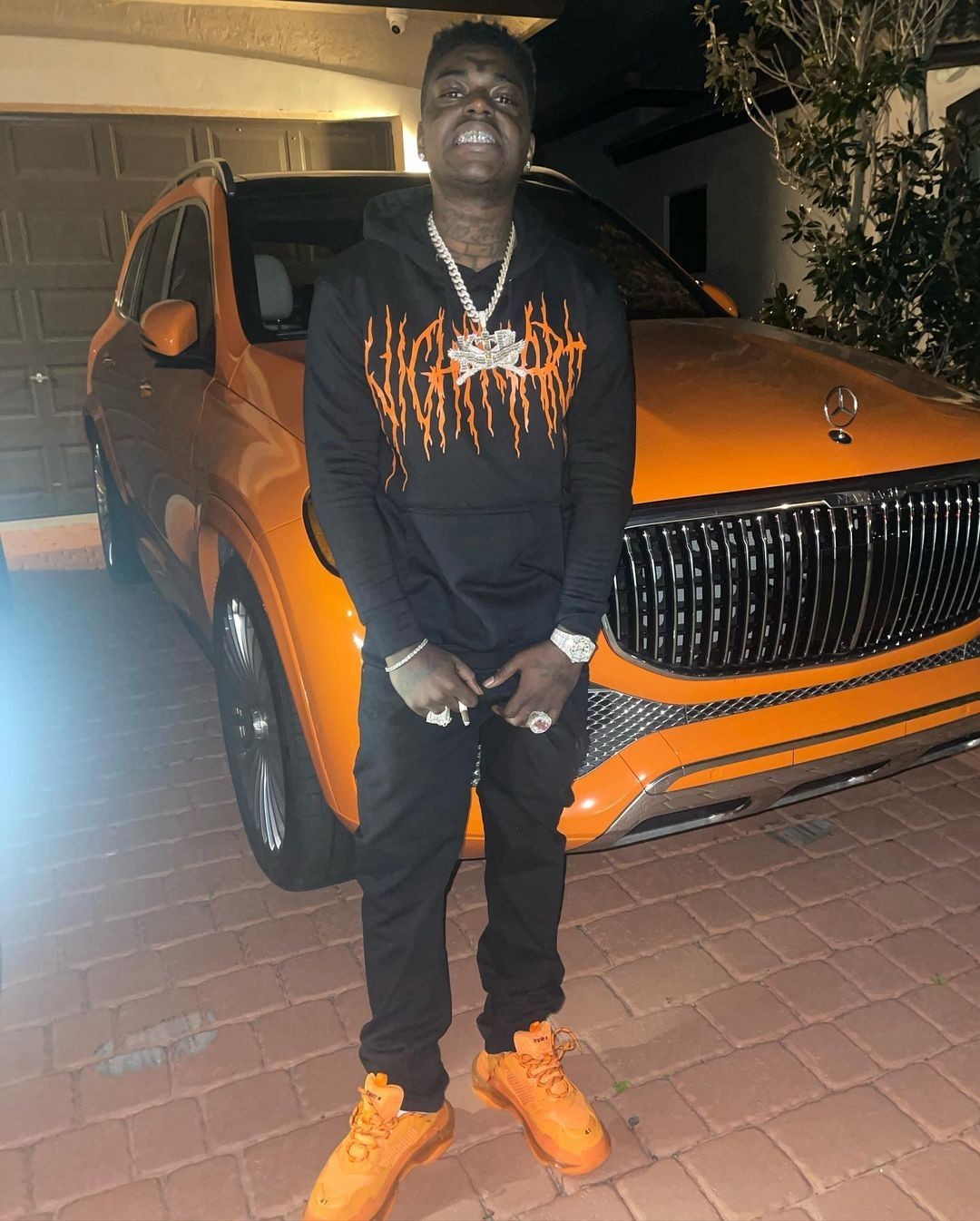 Kodak Black Is Back to Matching With His Mercedes-Maybach GLS Just