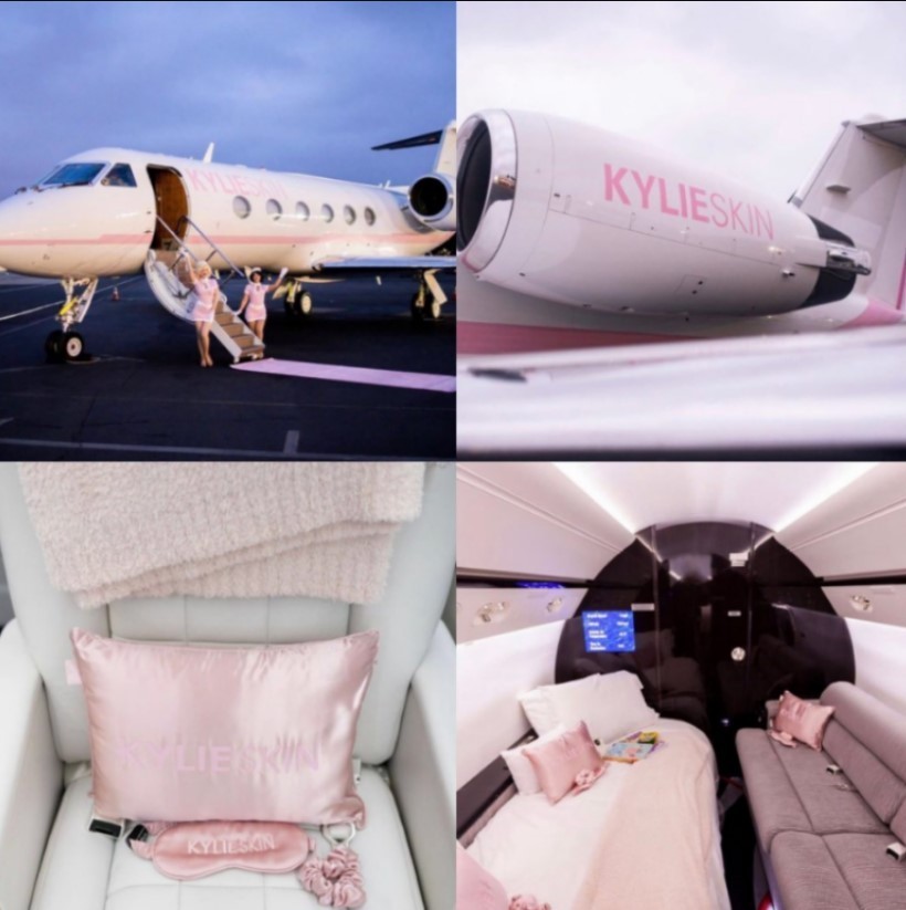 Kylie Jenner Shares Look At 72 Million Private Jet Takes 6 Week Old Son On First Flight 9029