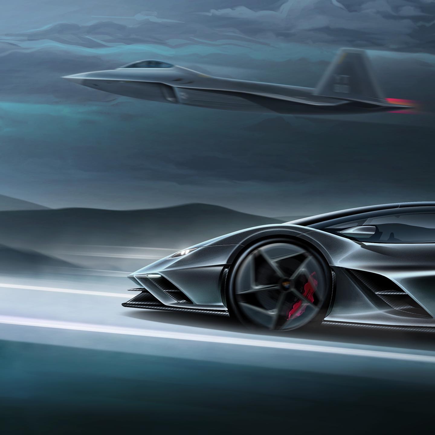 Lamborghini MVF22, a CGI Project Inspired by the F-22 Raptor, Might Come to  Life - autoevolution
