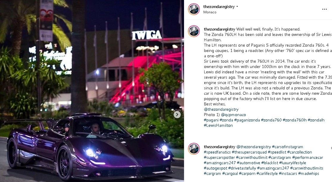 F1 ace Lewis Hamilton's former Pagani Zonda crashed by new owner - Drive