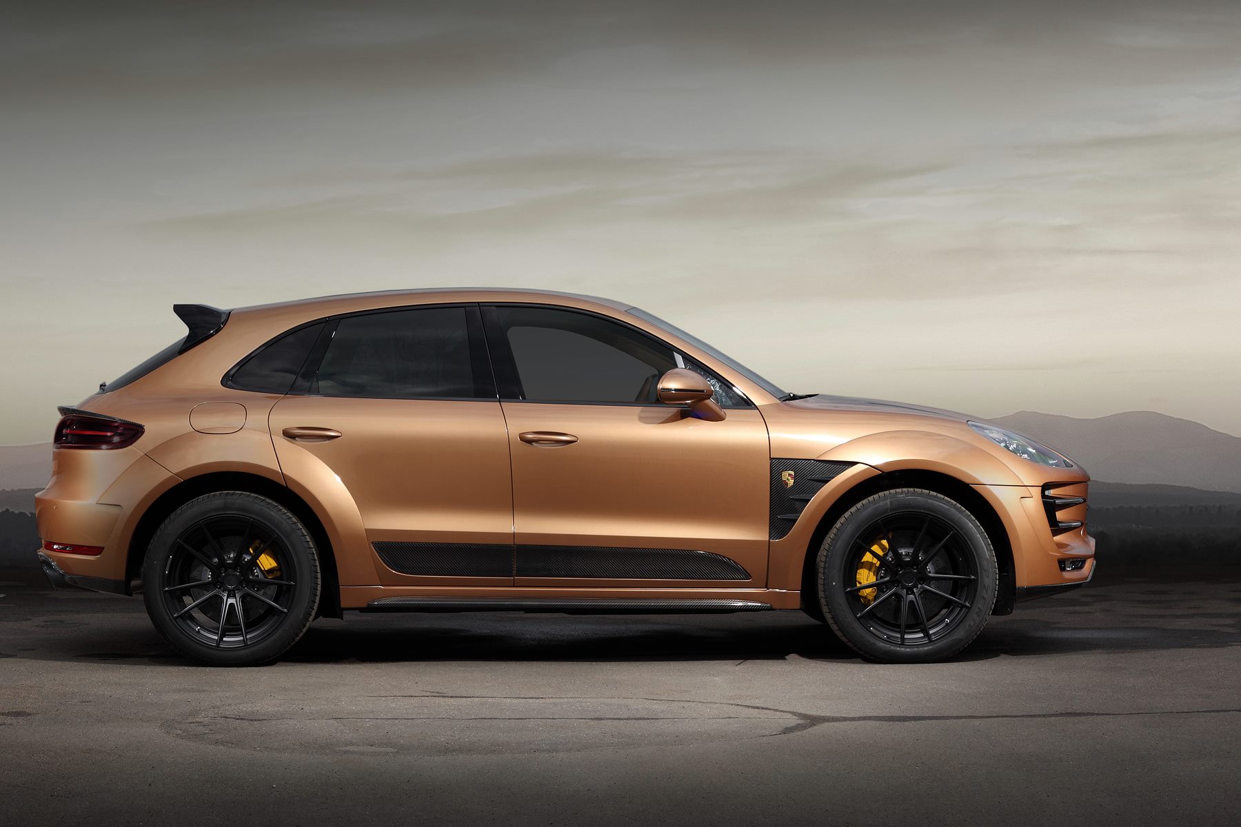Macan Ursa By Topcar Has Gold Colored Carbon Fiber And Wood