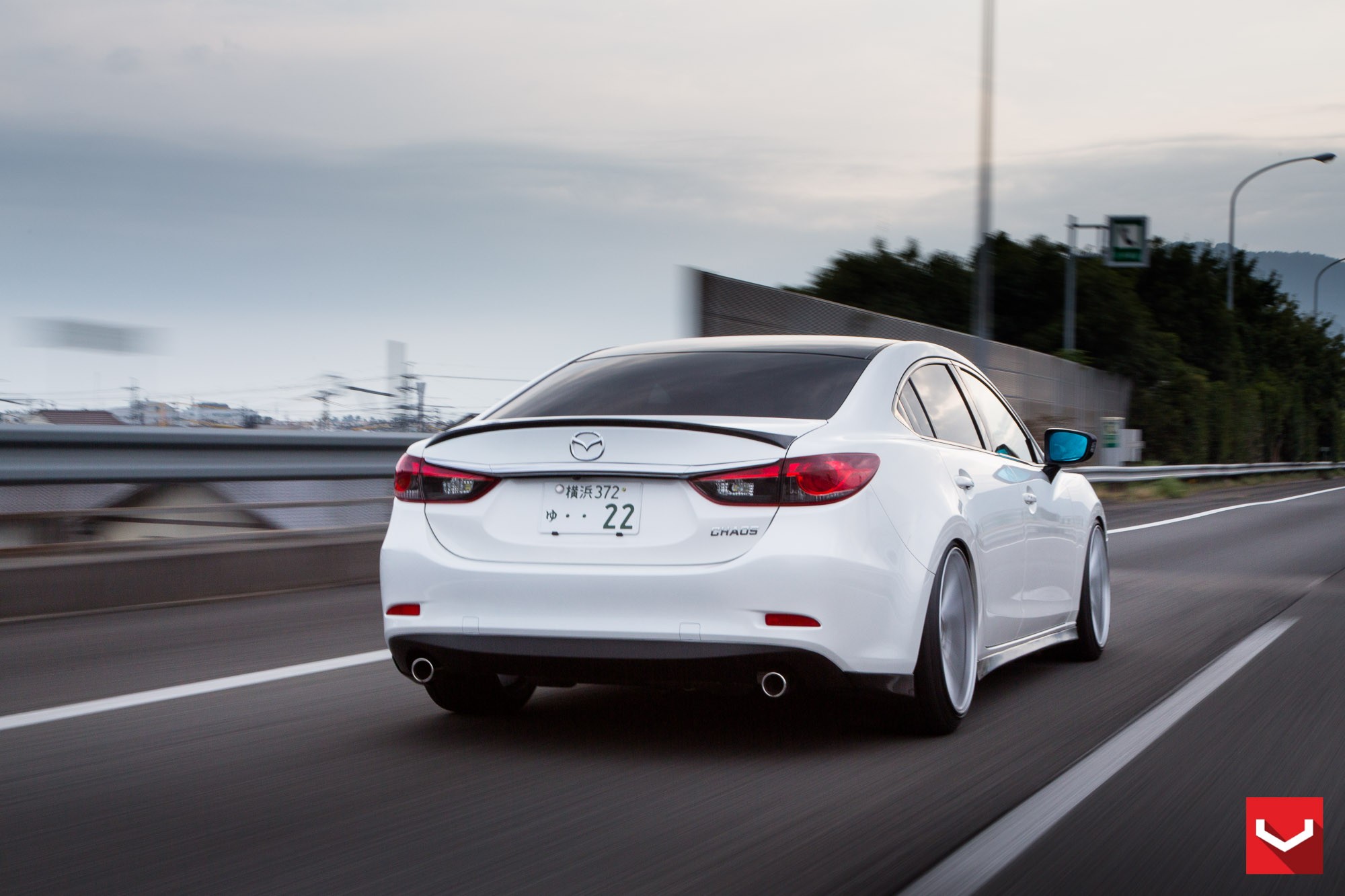 Mazda6 Gets Custom Vossen Wheels and Carbon Fiber Trim - autoevolution