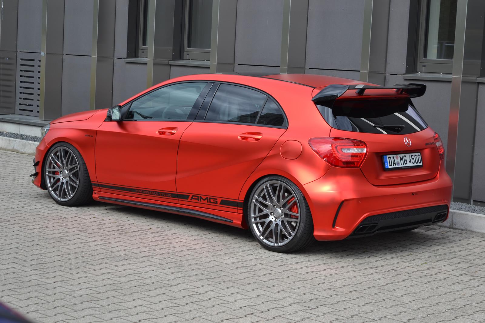 Mercedes-Benz A45 AMG Gets Wrapped in Wonderful Red Matte Foil, Is ...