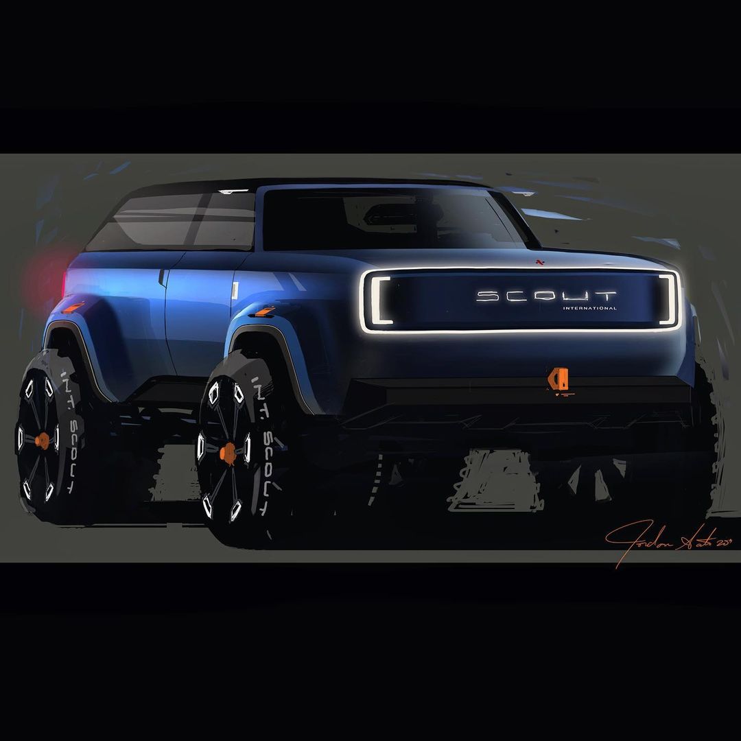 Modern International Harvester Scout Rendered, Shows Electric SUV
