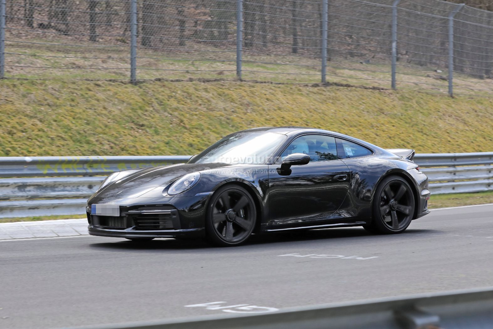 Porsche 911 (992) Sport Classic Prototype Lifts a Wheel on the