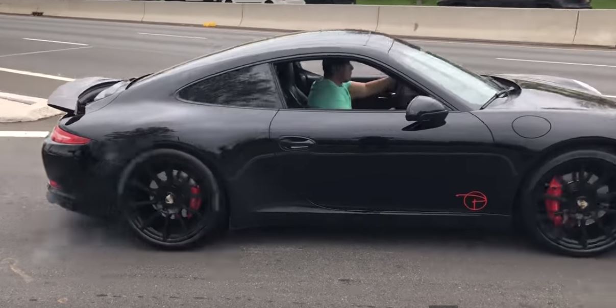Porsche 911 Crashes After Driver Tries Launch Control Traffic Merge