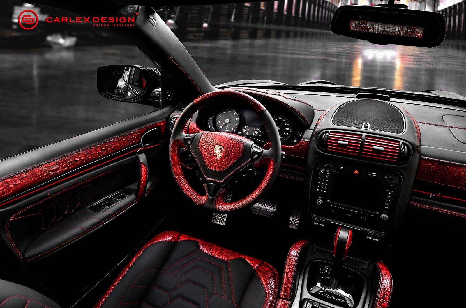 Porsche Cayenne Goes Reptilian With Red Crocodile Leather