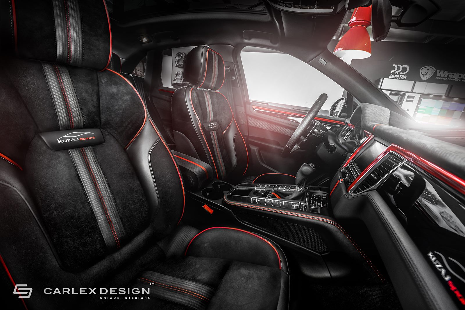 Porsche Macan Gets a Berserk Red and Black Interior Makeover from