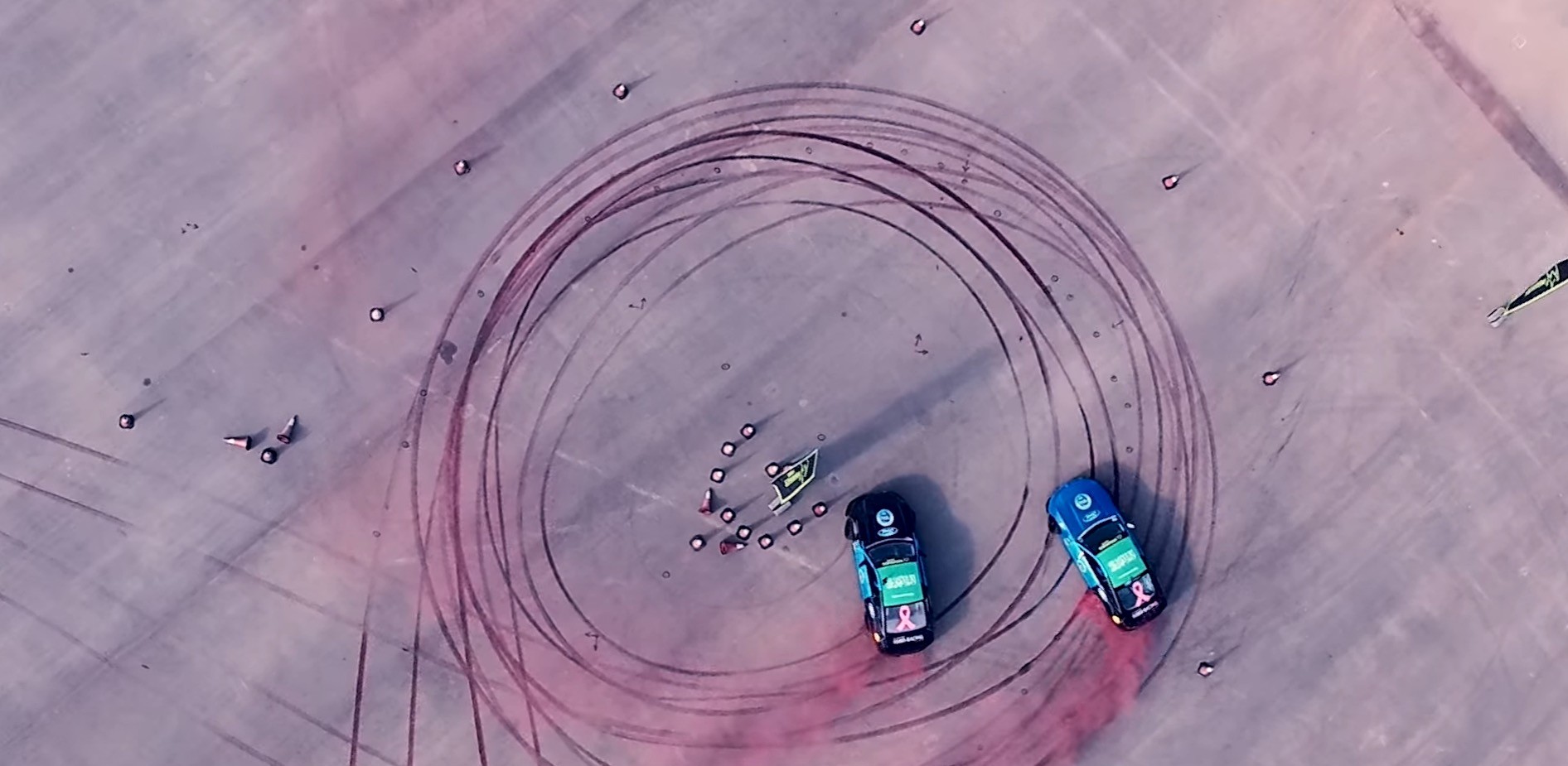 World S Largest Tire Mark Was Made For Breast Cancer