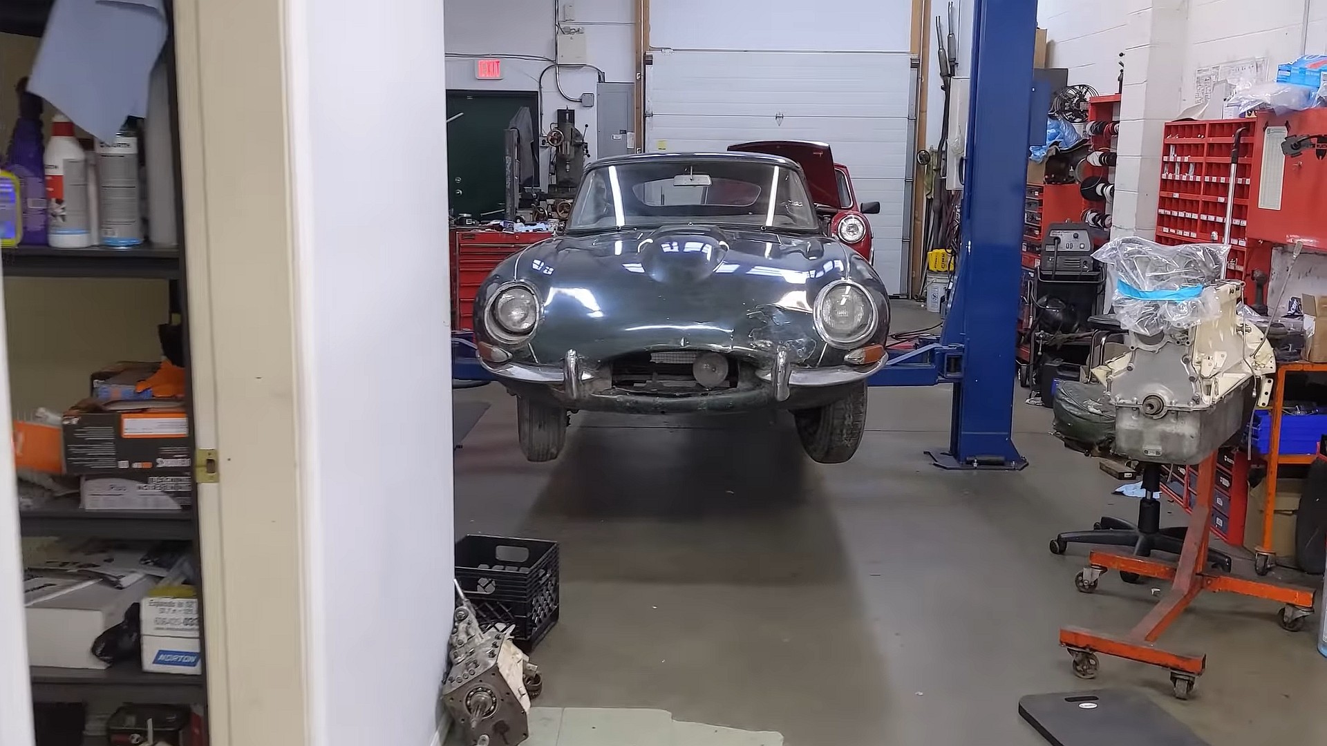 This E-type has the engine from a D-type and lay dormant for 58 years
