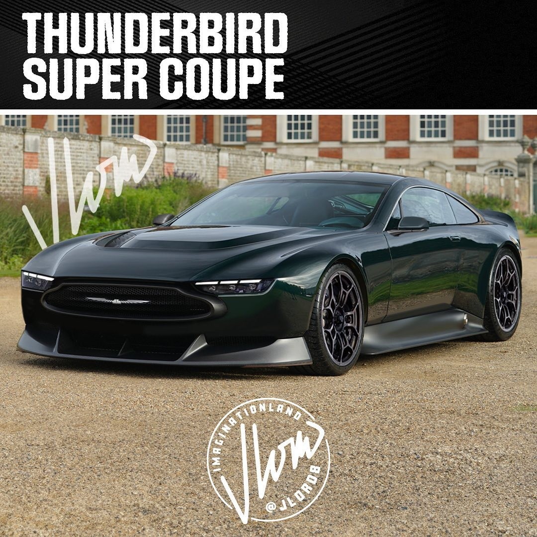 Rendering New 2024 Ford Thunderbird Sends Aston Martin Vibes, Looks