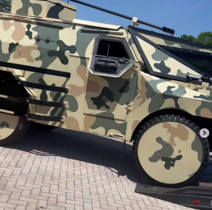 Rick Ross Puts Louis Vuitton Seats In His Military Humvee! 