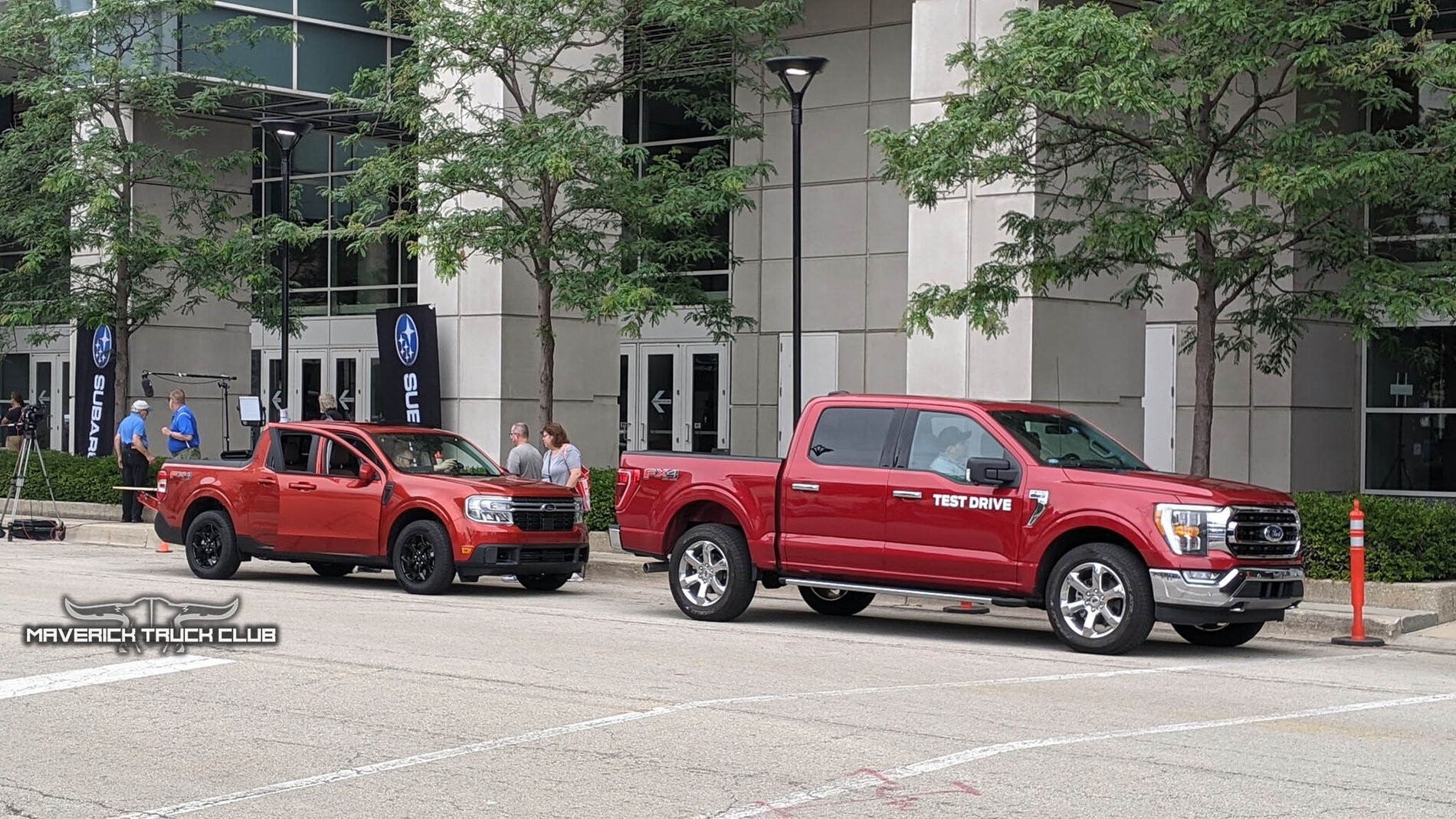 Spotted 2022 Ford Maverick And F 150 Show Crimson Paint And Size