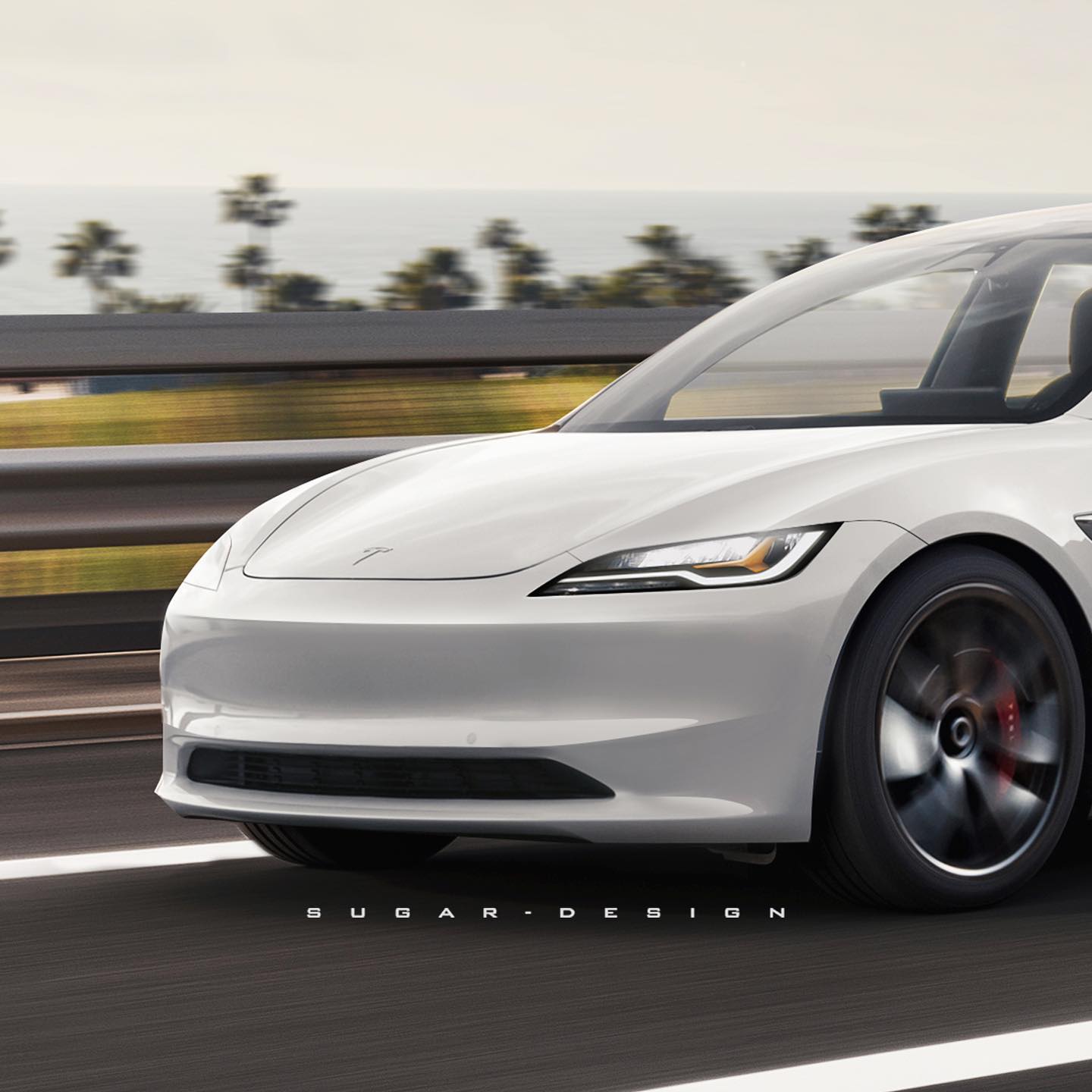 Streamlined Tesla Model 3 "Project Highland" Facelift Revealed, Albeit Only Virtually