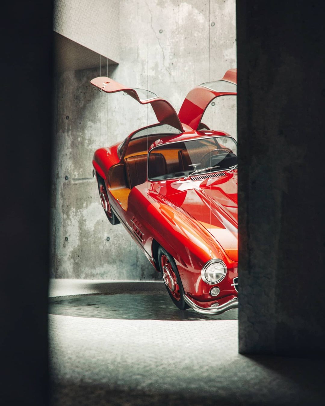 Suspended Mercedes-Benz 300 SL Gullwing Looks Like It's Flying in Vivid ...