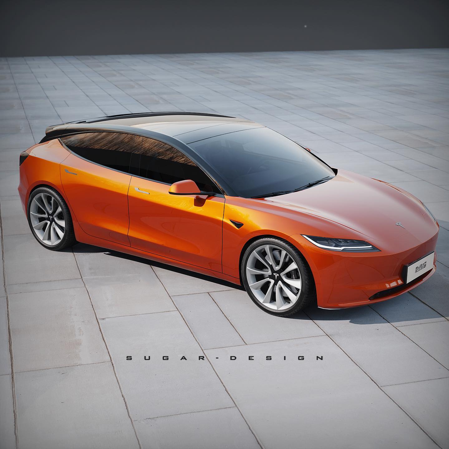 Render: Tesla Model 3 