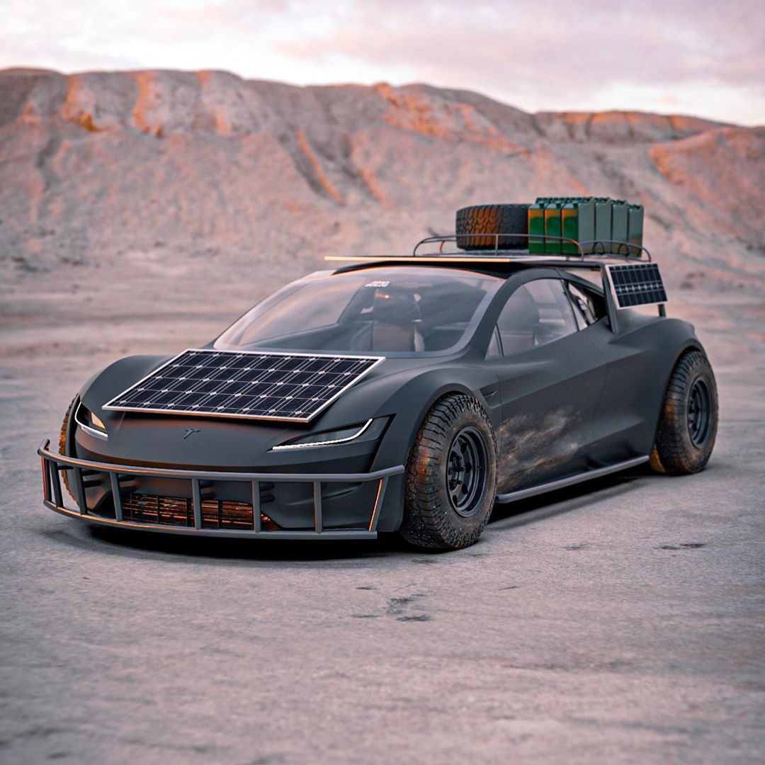 Tesla Roadster Off-Roader Looks Ready for the Apocalypse - autoevolution