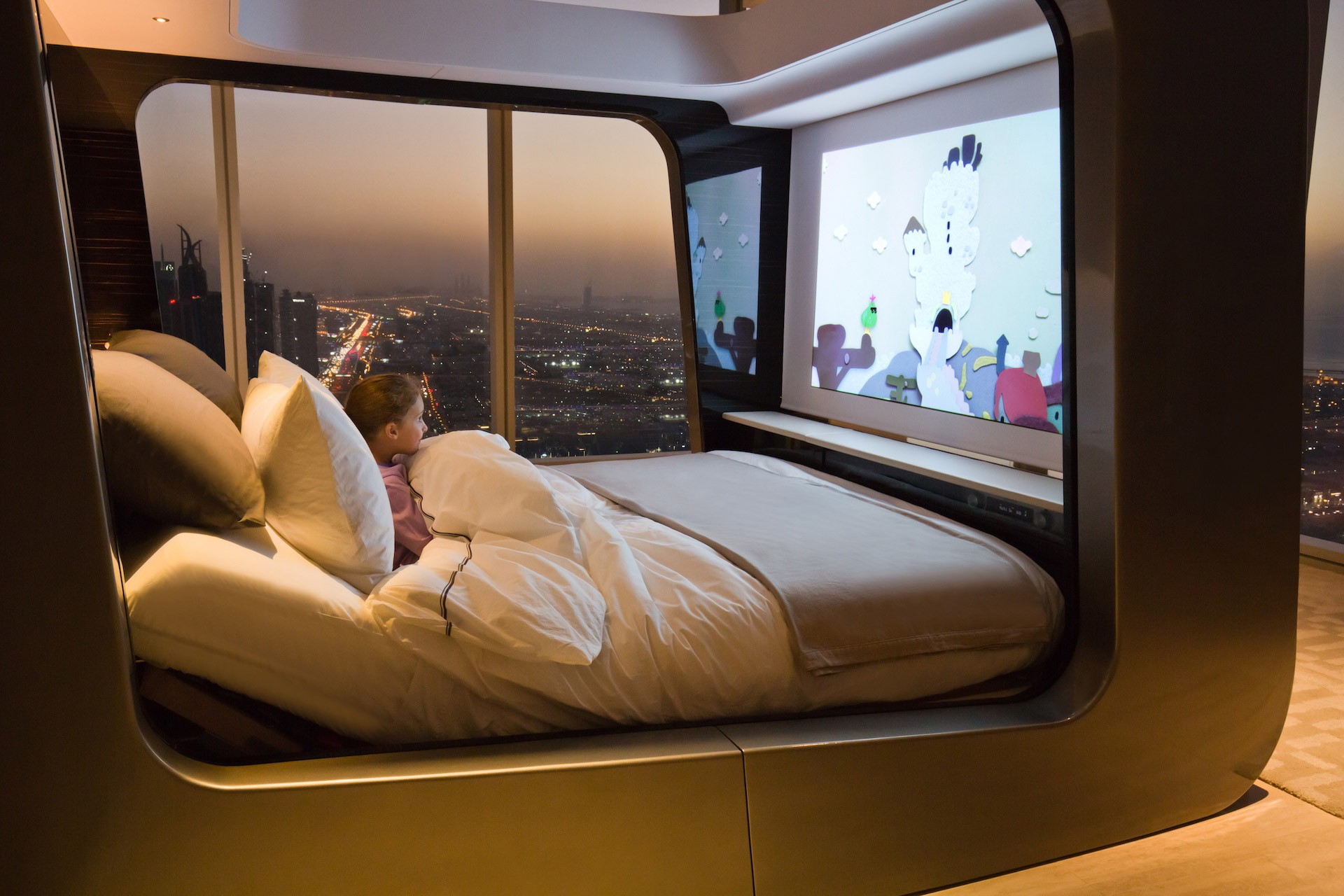 This $60K Smart Bed Doubles as a Home Cinema, Comes With a 70-Inch TV