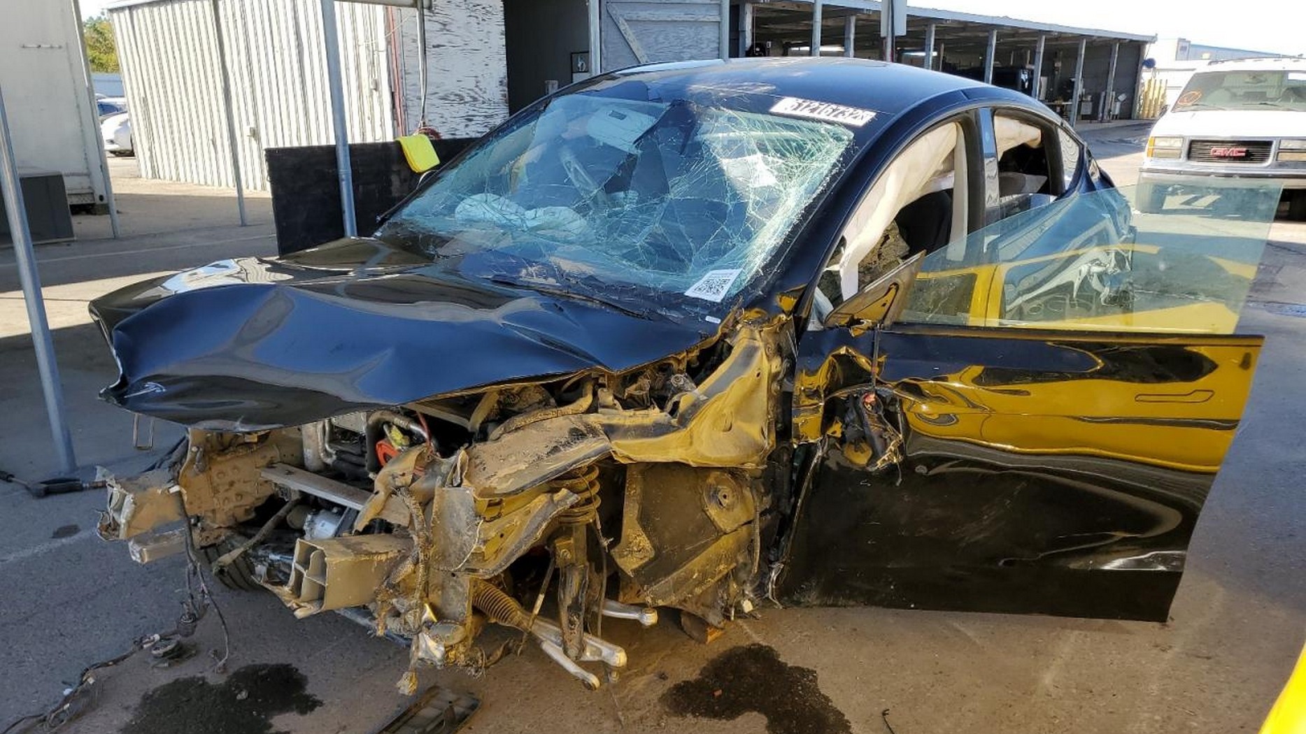 This Is Possibly the First Tesla Bought by Hertz That Was Destroyed in ...