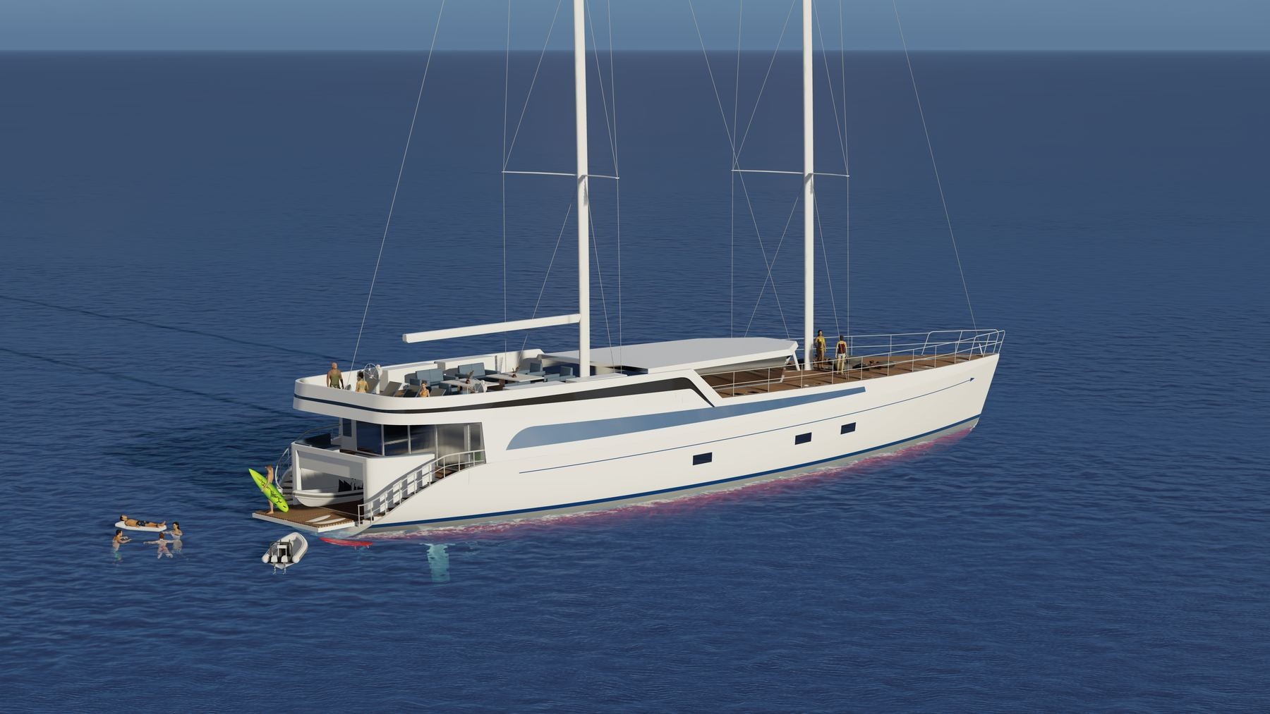 hybrid sail yacht