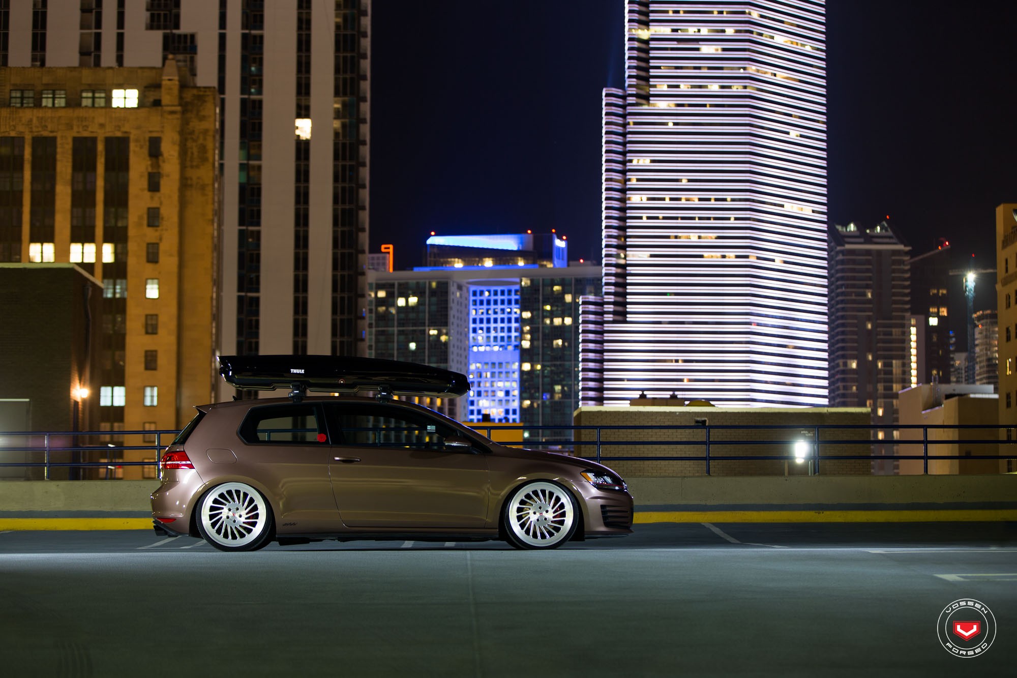 Toffee Brown Golf GTI Gets a New Set of Lip Concept Vossen Wheels