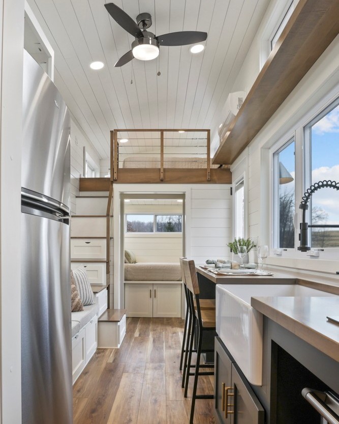 Ulla-Carin Is a Gorgeous Custom Tiny House, Has Two Lofts and a ...