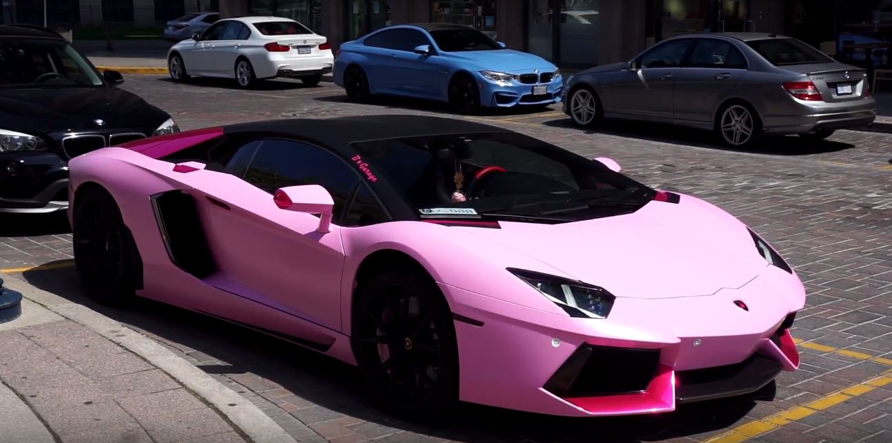 Double Pink Lamborghini Aventador Looks Like Italian Gelato in Toronto