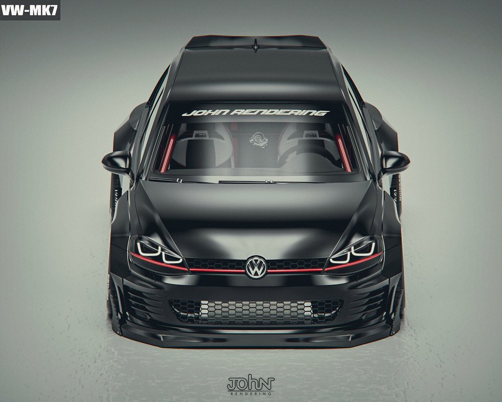 Volkswagen Golf 7 GTI Gets JDM Rendering Makeover Based on Rocket Bunny ...