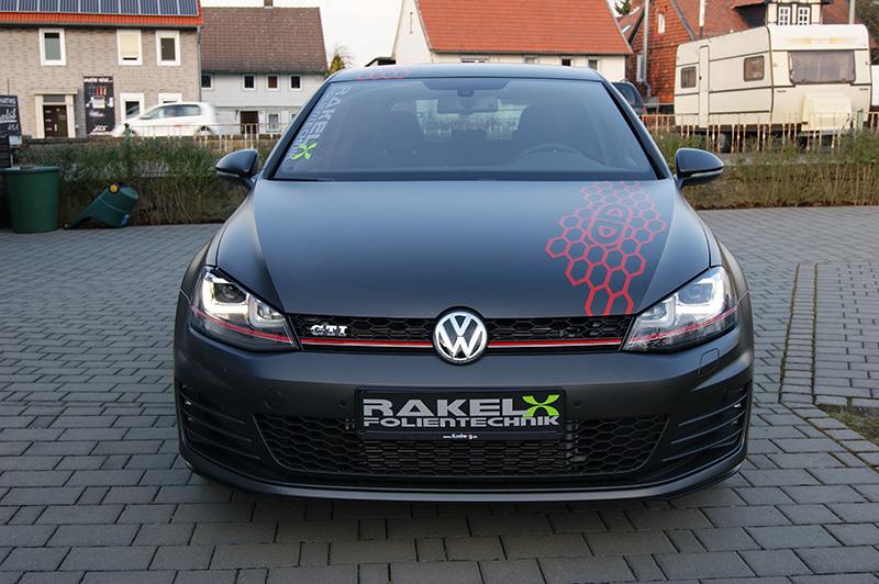 VW Golf 7 GTI Gets Red Honeycomb Wrap in Germany - autoevolution