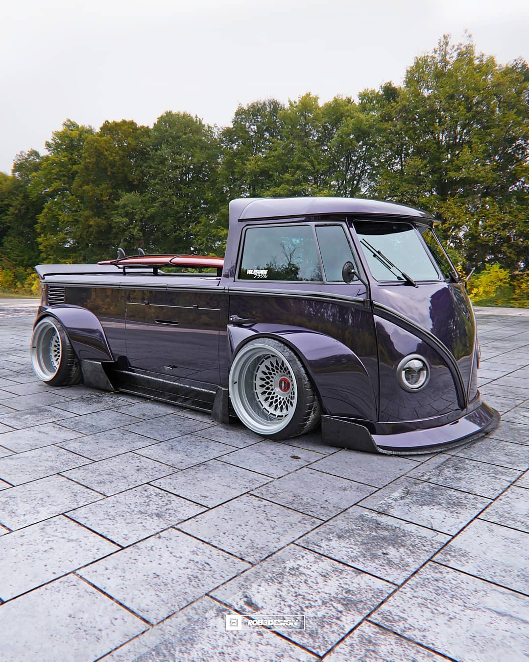 VW Type 2 Becomes a Stanced “Volkswide” Transporter Enjoying a JDM Surfer's  Life - autoevolution