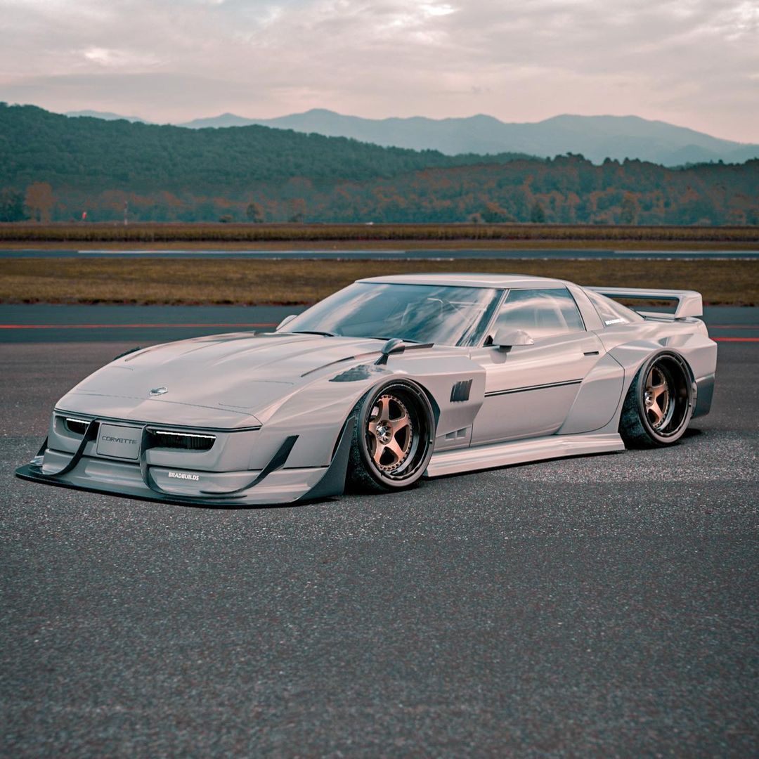 Widebody C4 Corvette "Retro Racer" Pretends to Be Japanese With C...