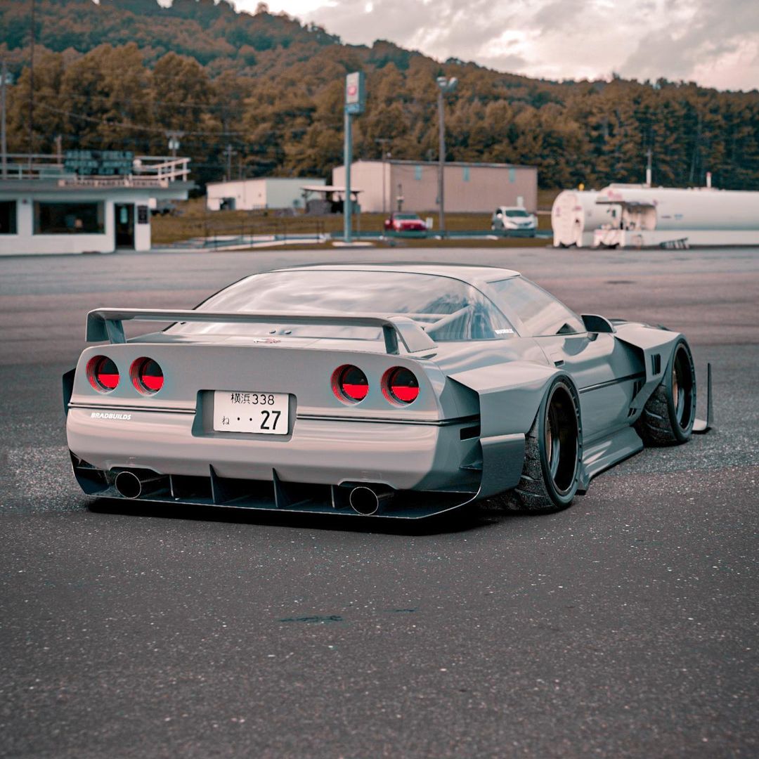 Widebody C4 Corvette "Retro Racer" Pretends to Be Japanese With Carbon