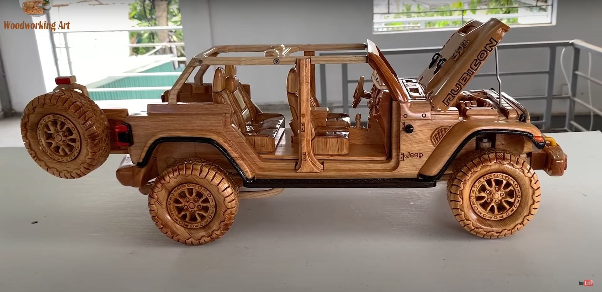 Wooden Block Turns To Jeep Wrangler 392