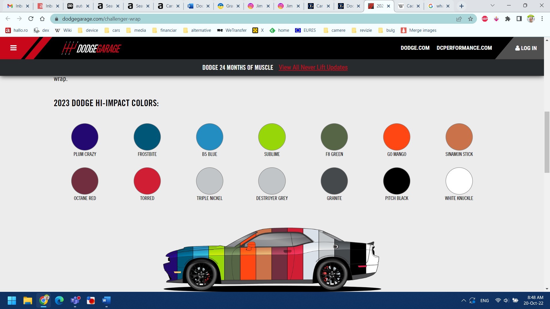 2023 Dodge Hi-Impact Colors Challenger Wrap