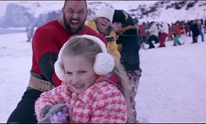 Game of Thrones "The Mountain" Takes on a Caterpillar Tractor in Iceland