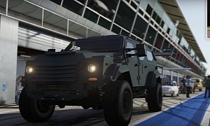 Gamer Uses Gurkha Armored Vehicle to Smash Fiat 500s in Forza 6