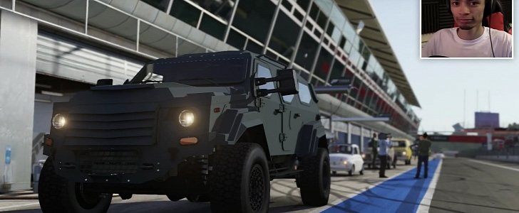 Games Uses Gurkha Armored Vehicle to Smash Fiat 500s in Forza 6