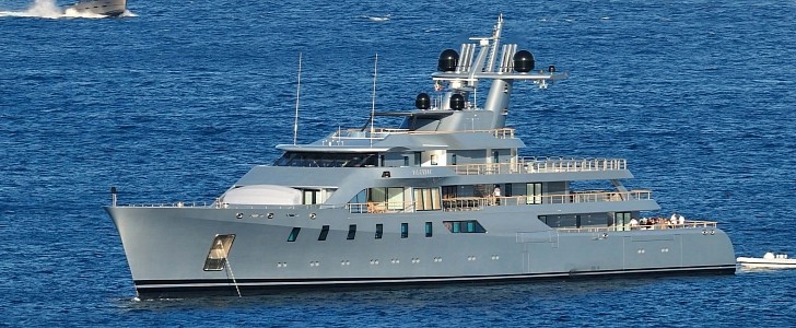 Delivered in 2010, the custom Lurssen superyacht Pacific boasts two helipads, extended range, and a color-changing exterior