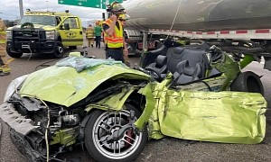 Genesis Coupe Driver Born Again After Getting Pinned Under a Tanker Truck