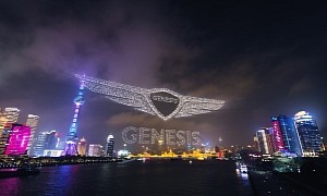 Genesis One-Ups Kia's “Pyrodrones” for China Launch, Sets Another World Record