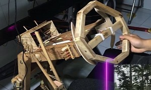 Genius Builds Steering Wheel with Pedals to Play Forza Using Nothing But Wood