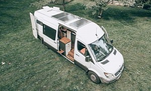 Genny Is a Sprinter Van Equipped With a Hidden Shower and a Convertible Queen-Size Bed