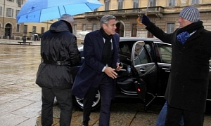 George Clooney and Co. Arrive in Classic Mercedes-Benz S Class Models
