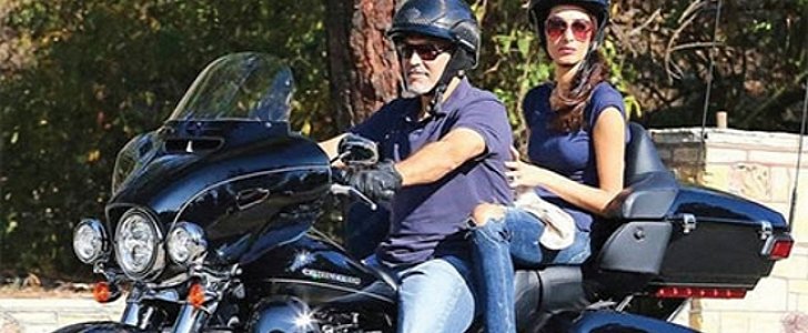 George Clooney auctions off brand new Harley Davidson for charity