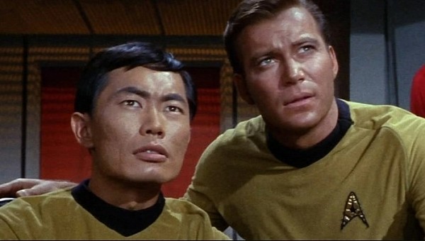 George Takei and William Shatner on Star Trek