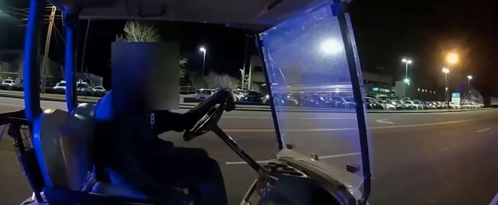 Georgia cops arrest boy driving golf cart on a public road, lock him in freezing police car